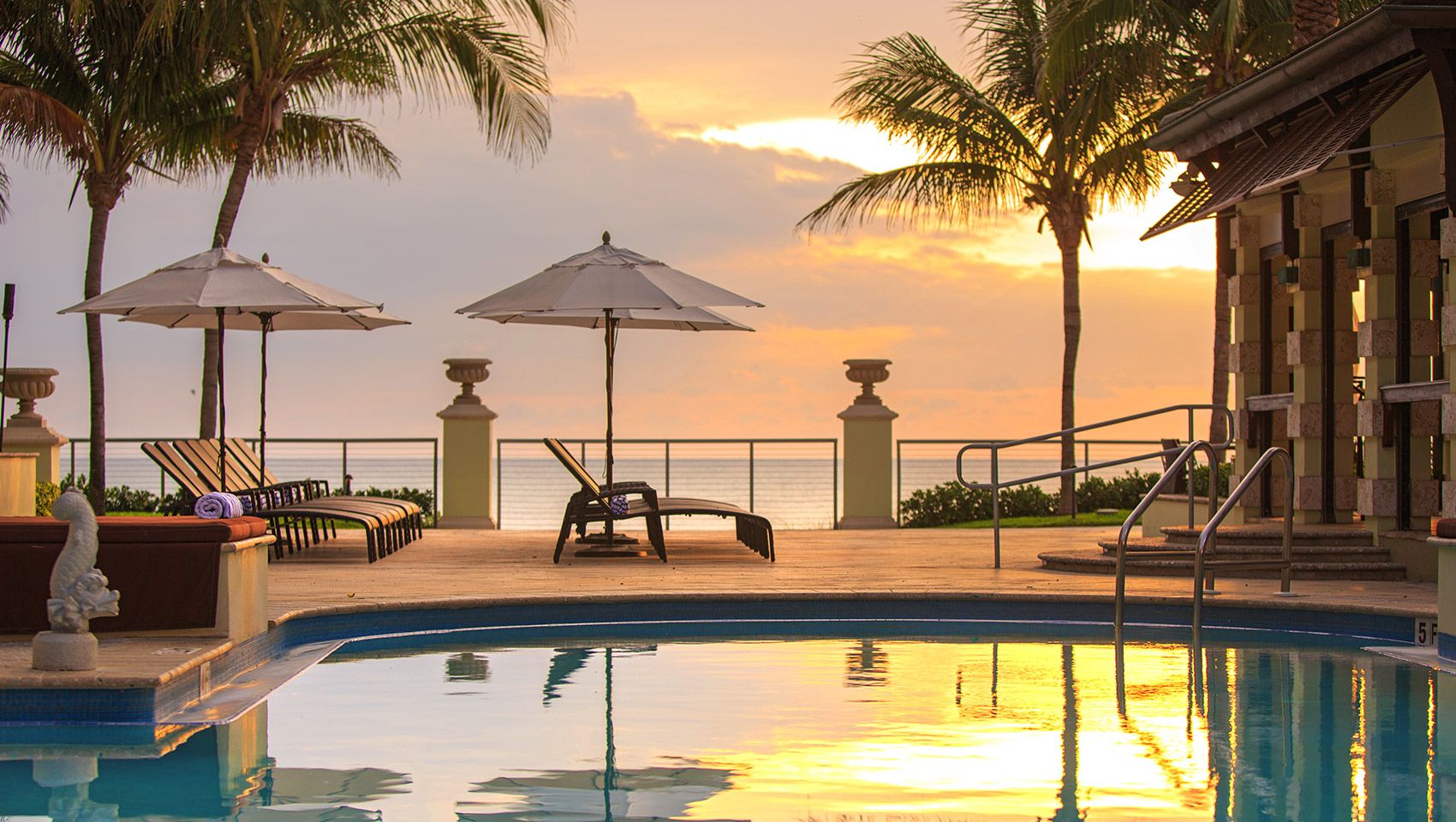 Vero Beach Pool At Sunset